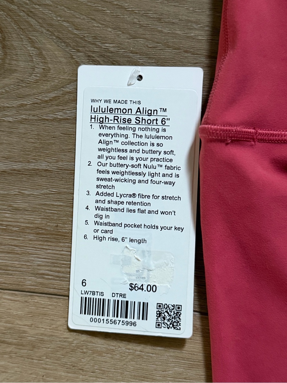 LULULEMON Align High Rise Short 6" NWT - Picture 10 of 12